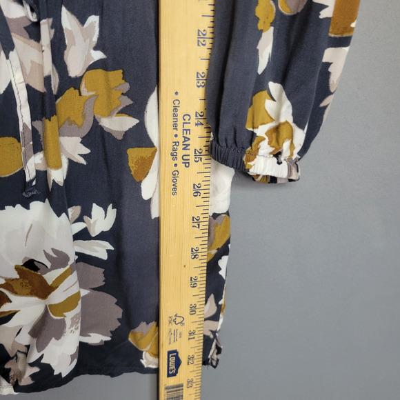 Old Navy Romper Shorts Womens Small Floral Long Sleeve Drawstring Waist Pockets - Picture 12 of 16